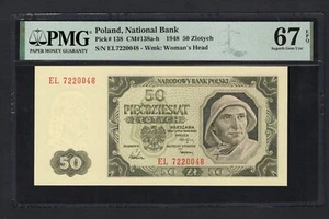 Poland 50 Zlotych 1948 P138 Uncirculated Grade 67 - Picture 1 of 2