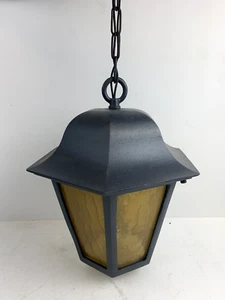 Mid Century Iron Hanging Pendant Lantern - Picture 1 of 4