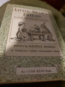 Little Bear's Friend by Else Holmelund Minarik Maurice Sendak HBDJ exlibrary  - Picture 1 of 6