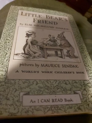 Little Bear's Friend by Else Holmelund Minarik Maurice Sendak HBDJ exlibrary  - Image 1 of 4