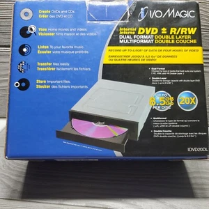 IDVD20DL I/O Magic - Internal DVD+R/RW 20X DVD Disc Burner - Video Photos Music - Picture 1 of 11