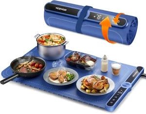 Warming Mat for Food, YCDYCD Electric Food Warming Tray, Fastly in 8s with 9 Lev - Picture 1 of 7