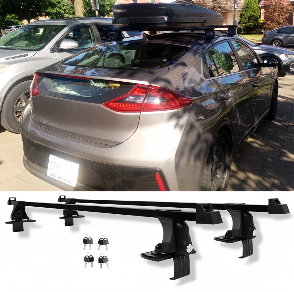 54" Top Roof Racks Cross Bar Luggage Cargo Carrier For Hyundai Ioniq 2017-2022 Foto 1 de 4