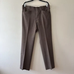 Vintage Circle S Pants Men 36x32 Western  Brown Flap Pockets Polyester - Picture 1 of 9