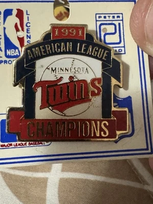 Minnesota Twins 1991 American Leave Champions Collectors Pin MLB - Image 1 of 3