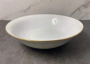 Einfach Elegant Porzellan Runde Gemüse Servier Schüssel 9,5" Cremeweiß Goldrand - Bild 1 von 5