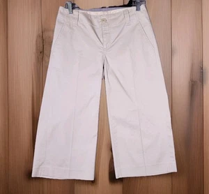 BANANA REPUBLIC Capri Martin Pants Women's 2 Lowrise Khaki Chino Cropped 30×19 - Picture 1 of 6