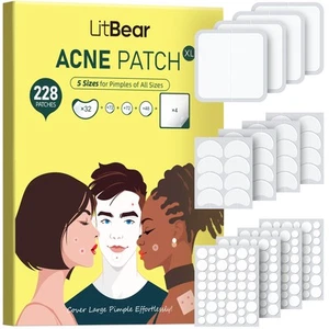 Pimple Patches for Face Large Acne Patch XL Hydrocolloid BandagesZit Stickers... - Picture 1 of 8