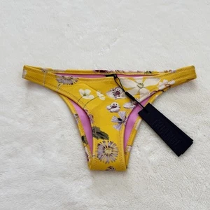 Triangl Delilah Fiore-Gallo Yellow Floral Bikini Bottoms Size Small - Picture 1 of 3