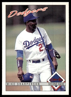 1993 O-Pee-Chee Mike Sharperson Los Angeles Dodgers #346 - Image 1 of 2