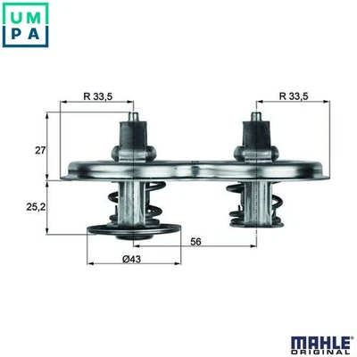 THERMOSTAT COOLANT TX 33 88D FOR SCANIA 4/-/series P,G,R,T DAF 10.6L 6cyl 15.6L - Image 1 of 4