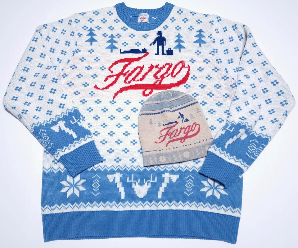 Fargo Mondo FX Serie de TV con Gorro (Exclusivo de Blu Ray) Navidad RARO XL Suéter Foto 1 de 4