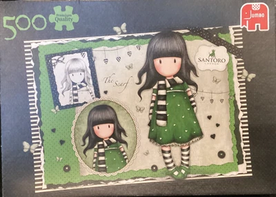 Educa 500 pc: Santoro Gorjuss Girl with a Green Scarf 2016, Jigsaw Puzzle Rare - Image 1 of 3