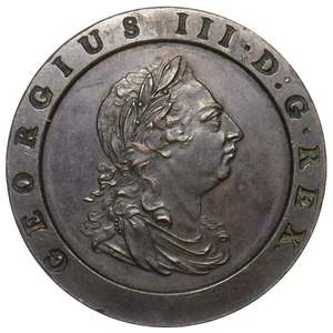 1797 Cartwheel Twopence - George III British Copper Coin - Picture 1 of 2