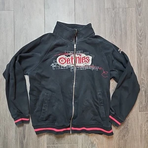 ETNIES y2k Logo Hoodie Skateboarding Black Full Zip Men's Size XL - Picture 1 of 4