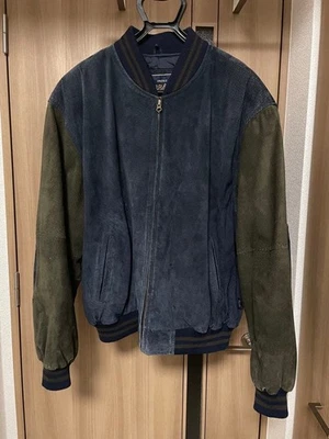 Chaqueta estadio cuero vintage gamuza XL Foto 1 de 4