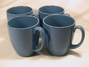 [G3] (LOT OF 4) CORELLE STONEWARE COFFEE MUG INDIGO BLUE - Picture 1 of 3