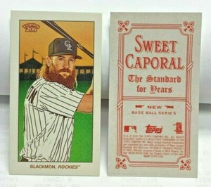 Charlie Blackmon 2020 Topps 206 Series 2 Sweet Caporal Back Mini SP /226 ROCKIES