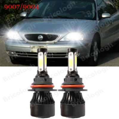 Bombilla de faro LED 4Side 9007 HB5 haz alto-bajo 6000K para Mercury Sable 2000-2005 Foto 1 de 4