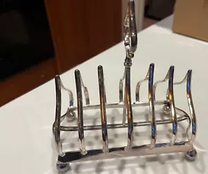 SEHR ELEGANTES versilbertes Toast-/Briefgestell 6 Scheiben SUPER SCHÖN MARKIERT 528 - Bild 1 von 3