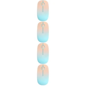 Set of 4 Gradient Color Wireless Mouse Office Silent Cordless Computer - Afbeelding 1 van 12