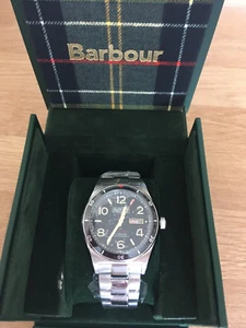 BARBOUR GENUINE GENTS KENTON WATCH MODEL BB054SL RRP £215 - BOXED - Picture 1 of 8