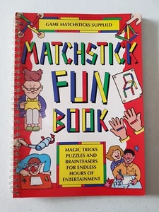 Book - Matchstick Fun Book 2000 PB Dennis Patten Magic Tricks Puzzles - Picture 1 of 5