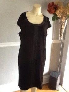 ECI BLACK CAP SLEEVE DRESS WITH DECOARATIV TRIM SIZE-18W - Picture 1 of 11