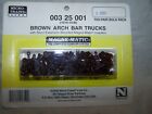 MTL #1010-10-B N-Scale Brown Arch Bar Trucks(10 Pack)