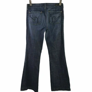 Citizens of Humanity Faye Full Leg Womens Jeans Sz 29 Distressed Dark Wash Flare - Picture 1 of 9