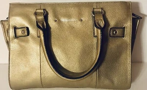 Borsa a mano Tignanello oro ciottoli media pelle doppio manico fondo borchie! - Foto 1 di 12