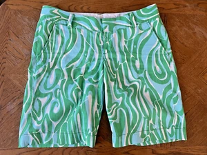 Lilly Pulitzer The Chipper Short Größe 8 grün Shorts 100 % Baumwolle Taschen - Bild 1 von 7