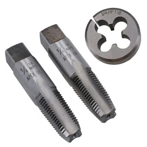 1/4" x 18 NPT Imperial Tap and Die Tungsten Steel Taper and Plug TD079_TD109 - Picture 1 of 6