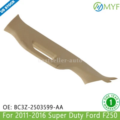 LH Driver A-Pillar Trim w/ Handle Adobe Tan For 2011-2016 Super Duty Ford F250 - Image 1 of 4