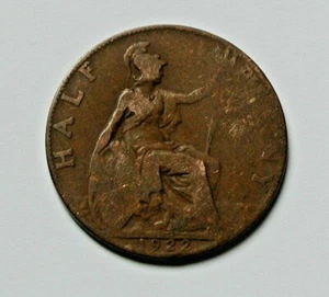 1922 UK (British) George V Coin - Half Penny (1/2d) - brown - Picture 1 of 2
