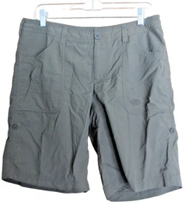North Face Hiking Short Roll Up Women's Army Green Nylon Blend - 10 Reg. - Picture 1 of 4