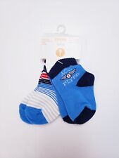 Gymboree Socks 0-6 Months 2 Pairs Ace Flyer Blue Baby Boy NEW CLEARANCE SALE