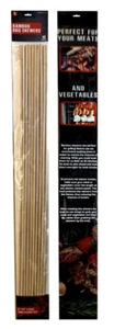 Juego de 10 pinchos de barbacoa de bambú de 27,5" de largo - Shish-Kabobs camping - Imagen 1 de 1