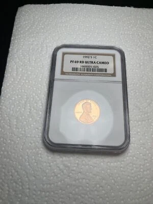 1992 S Lincoln Penny PF69 RD Ultra Cameo NGC Certified - Image 1 of 4