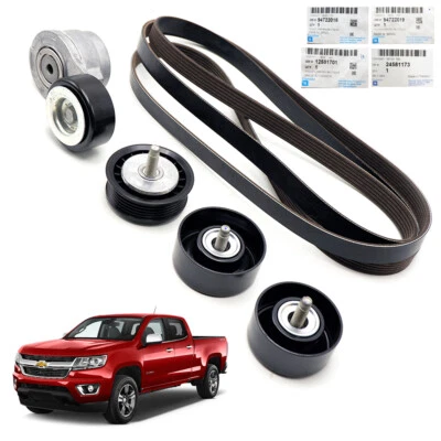 Set Belt Tensioner+Idler Pulley For Chevrolet Colorado Trailbalzer 2012 - 2019 - Image 1 of 4