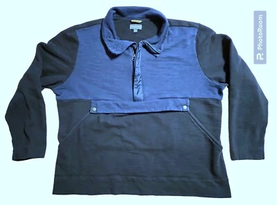 L.L. Bean Signature 1/4 Zip Pullover Sweatshirt Colorblock Men’s  XXL Blue - Image 1 of 4