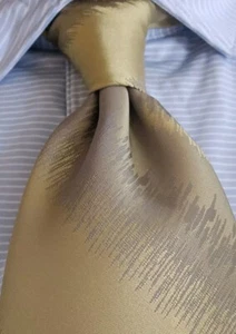 Vintage Wemlon von Wembley 54" x 3-1/3" breite Krawatte, Oliver Gold Designer Streifen - Bild 1 von 5