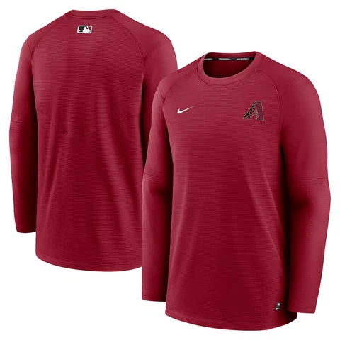 Arizona Diamondbacks Nike Authentic Collection Logo Performance Crew Sweatshirt Cover