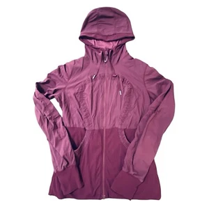 Lululemon Dance Studio Damen Jacke 10 lila pink wendbar durchgehender Reißverschluss Kapuze - Bild 1 von 3