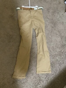 Beige tan boy kid pants with belt size 8 - Picture 1 of 5