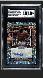 2023 Panini Prizm UFC Montel Jackson RC Auto SGC 10 POP 1 Under Card #SA-MJK