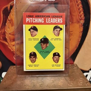 1963 Topps 1962 American League Pitching Leaders Ralph Terry  Jim Bunning   8