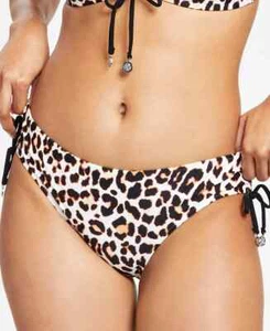 DKNY Women's Leopard-Print Side-Tie Bikini Bottoms, Multi, XL, New - Picture 1 of 2