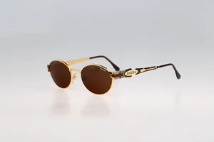 Egizia 10 06, Vintage 90s tortoise and gold oval sunglasses mens & women, NOS - Picture 1 of 10