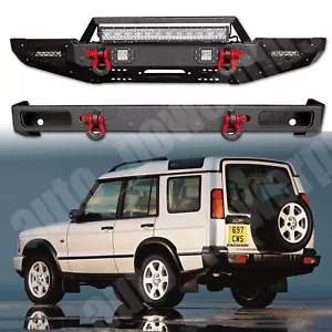 for 1999-2004 Land Rover Discovery 2 Steel Front/Rear Bumper W/LED Light D-Rings - Picture 1 of 14